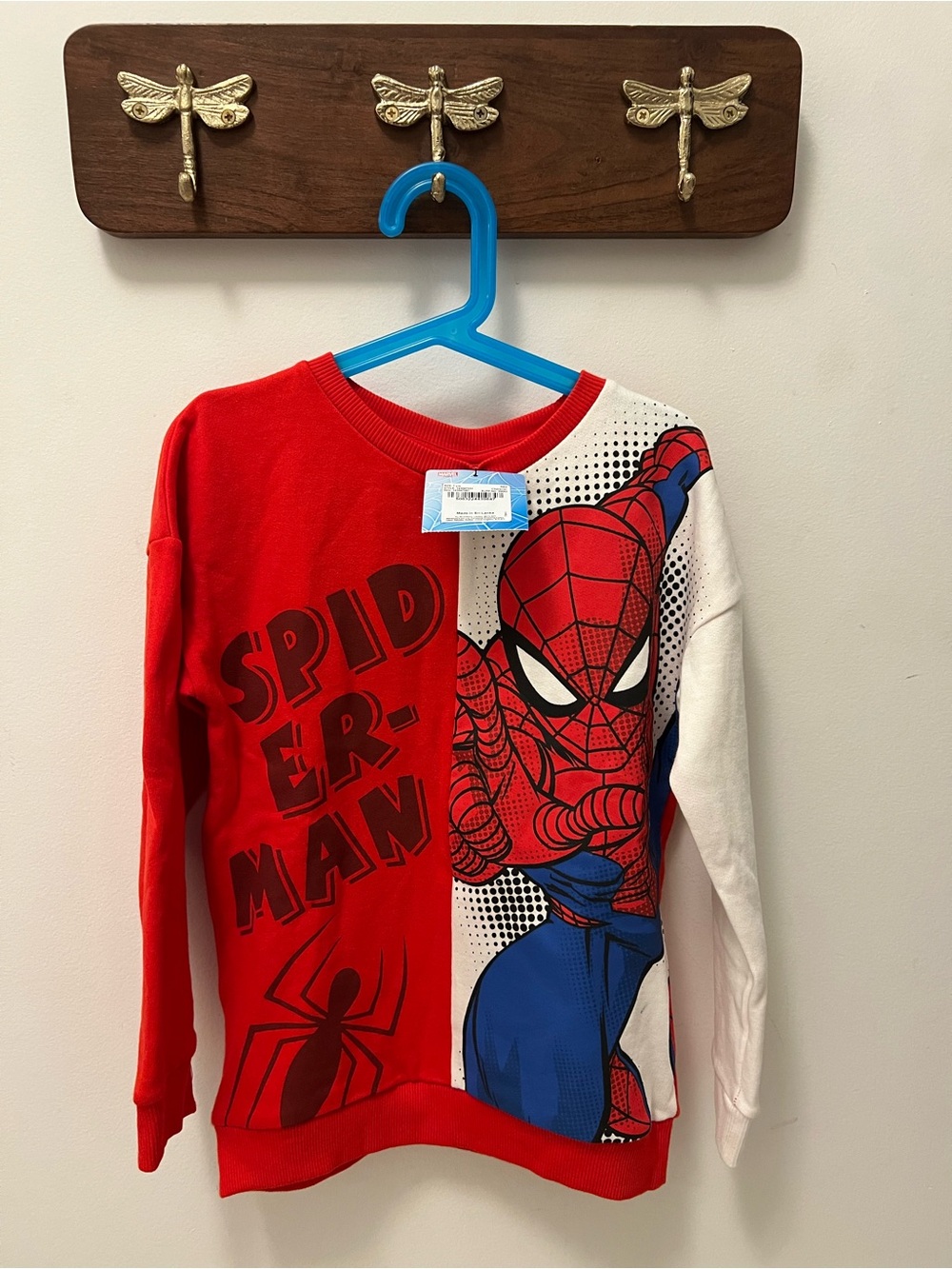 Spider-Man Red & White Kids' Pullover Sweatshirt